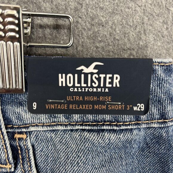 Hollister Shorts Womens 9 W29 Ultra High Rise Vintage Relaxed Mom Distressed - Picture 9 of 15